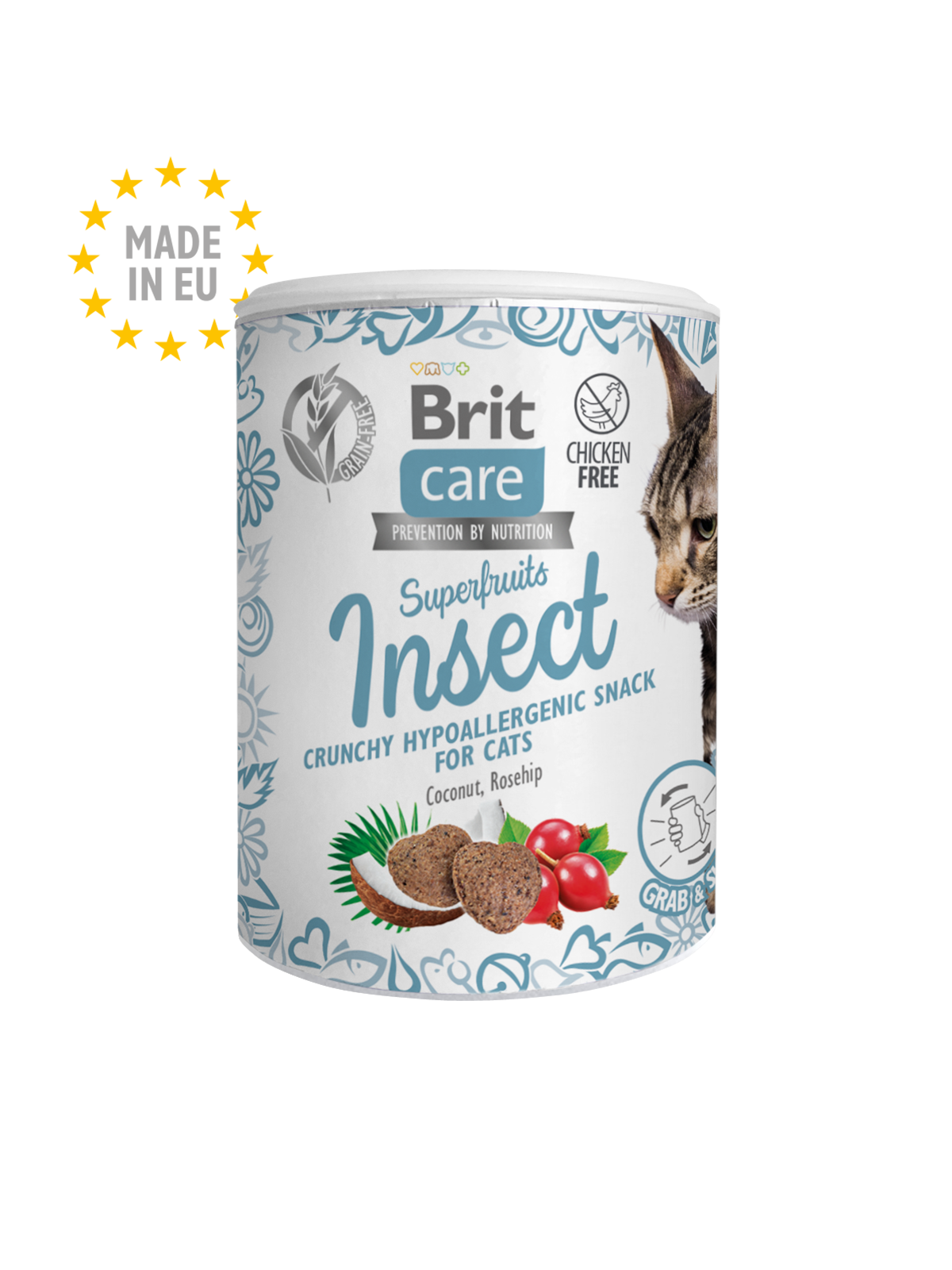 Brit Care Superfruits Insect – Crunchy Hypoallergenic Snack for Cats