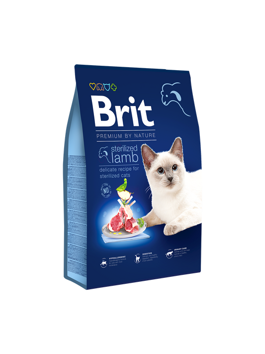 🐱 Brit Premium by Nature – Sterilized Lamb